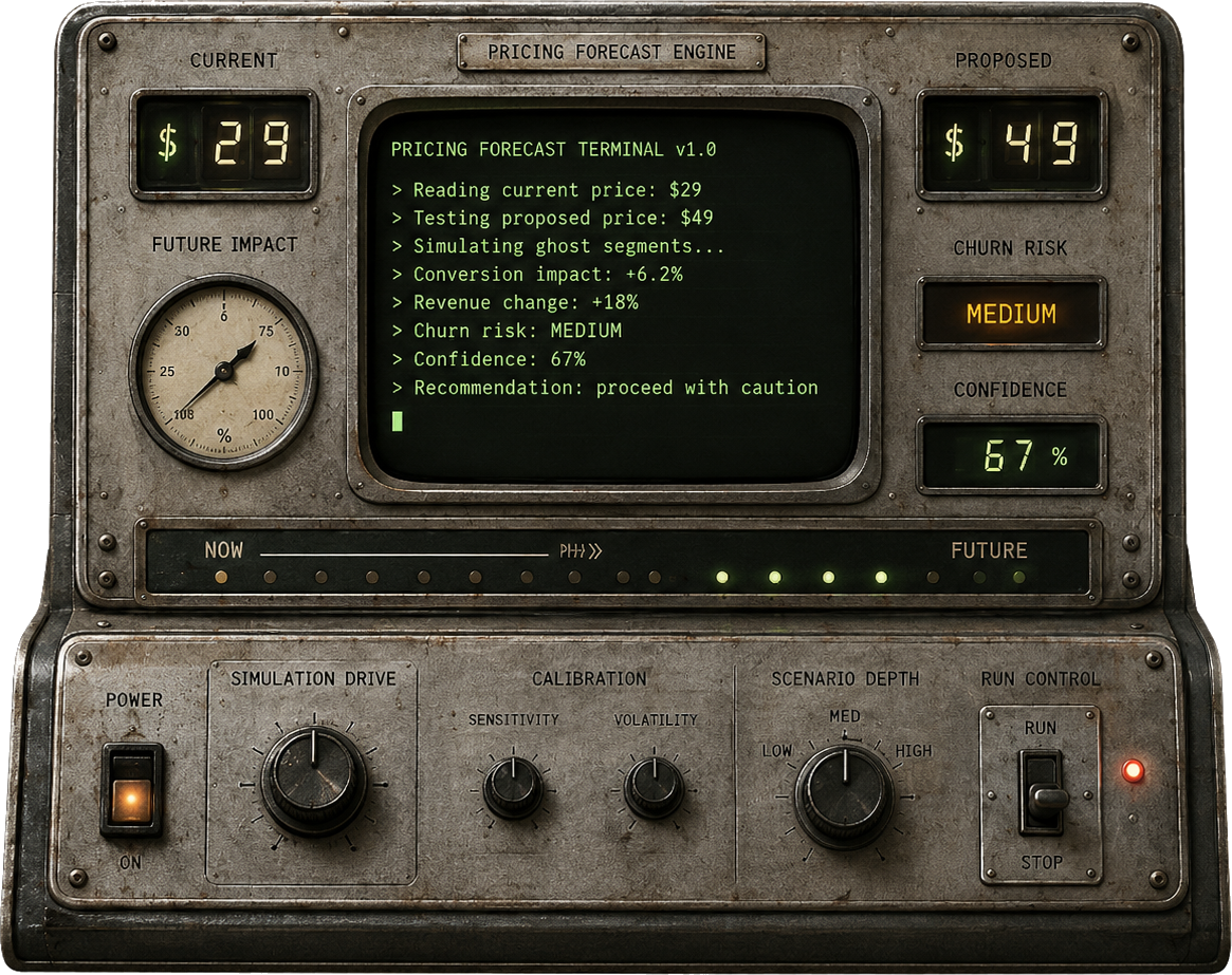 Pricing Forecast Control Panel